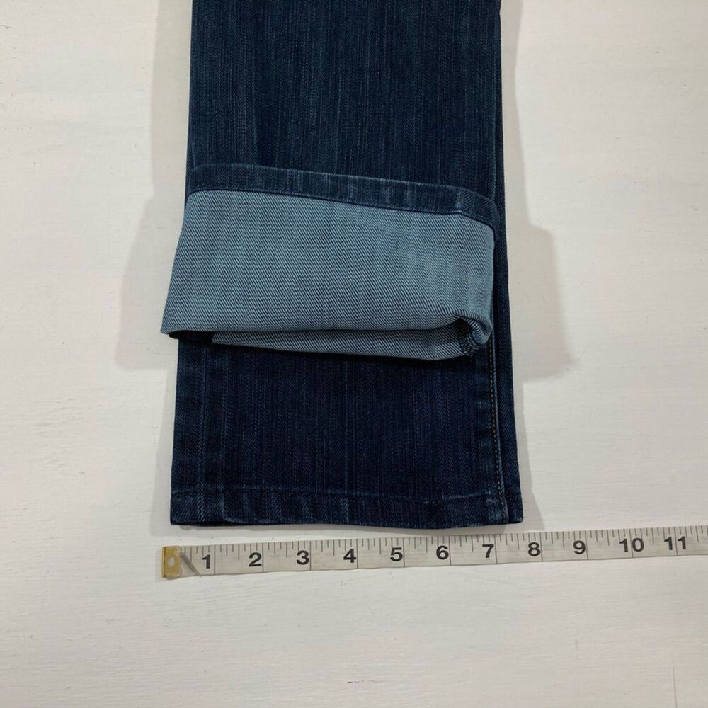 7 For All Mankind Gold Digger Jeans Womens 29 Blue Low Rise Straight Designer - Picture 12 of 12